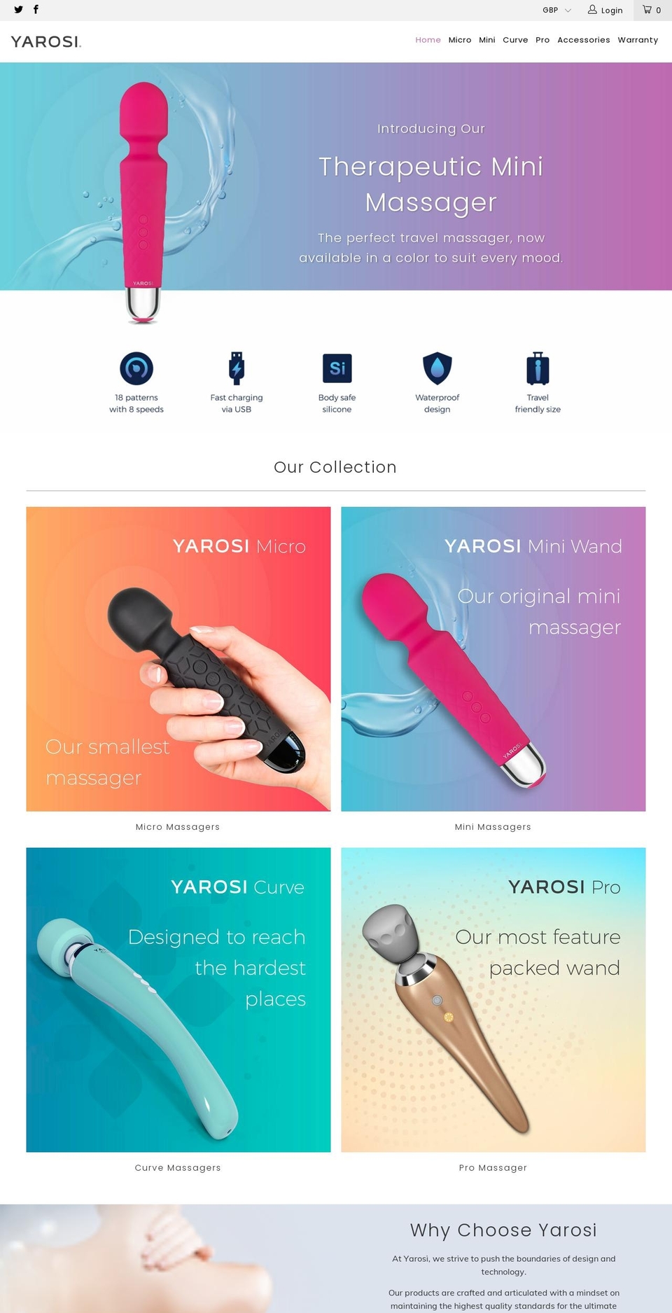 yarosi.co.uk shopify website screenshot