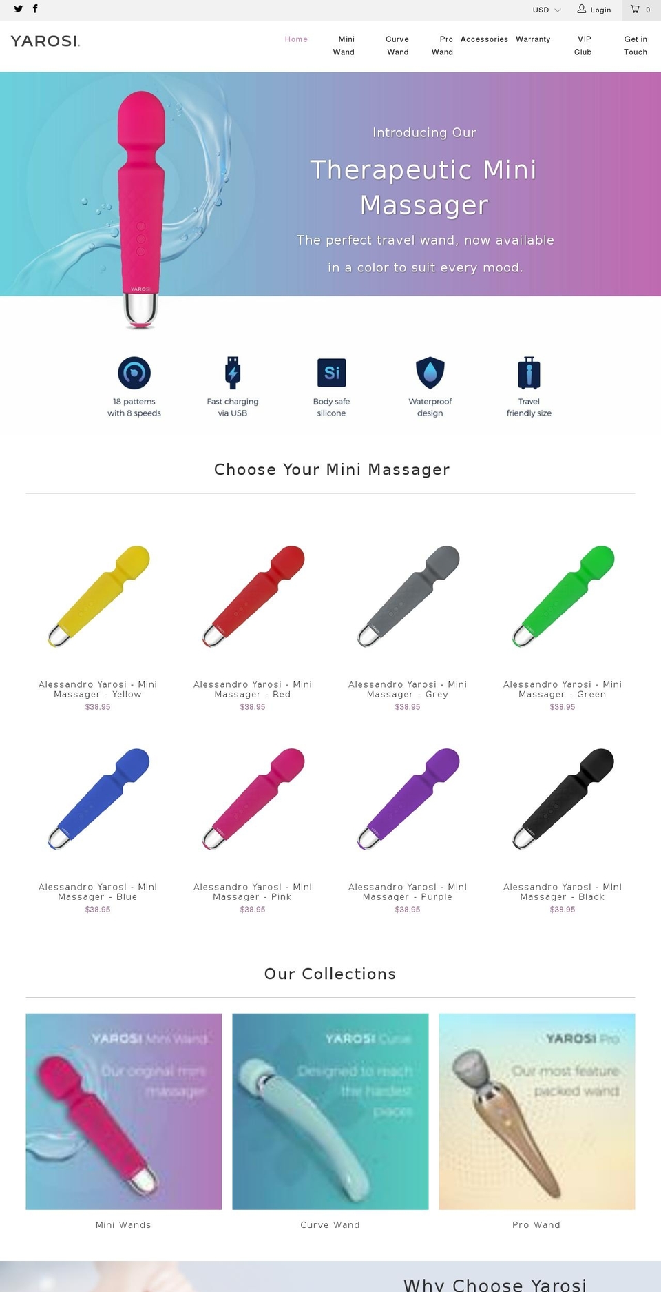 yarosi.com shopify website screenshot