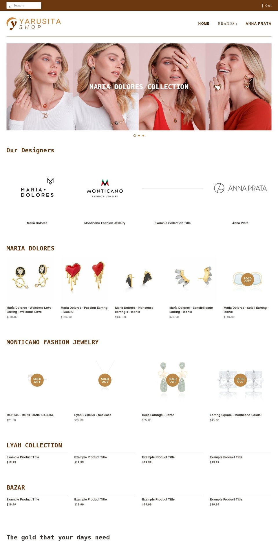 yarusitashop.com shopify website screenshot