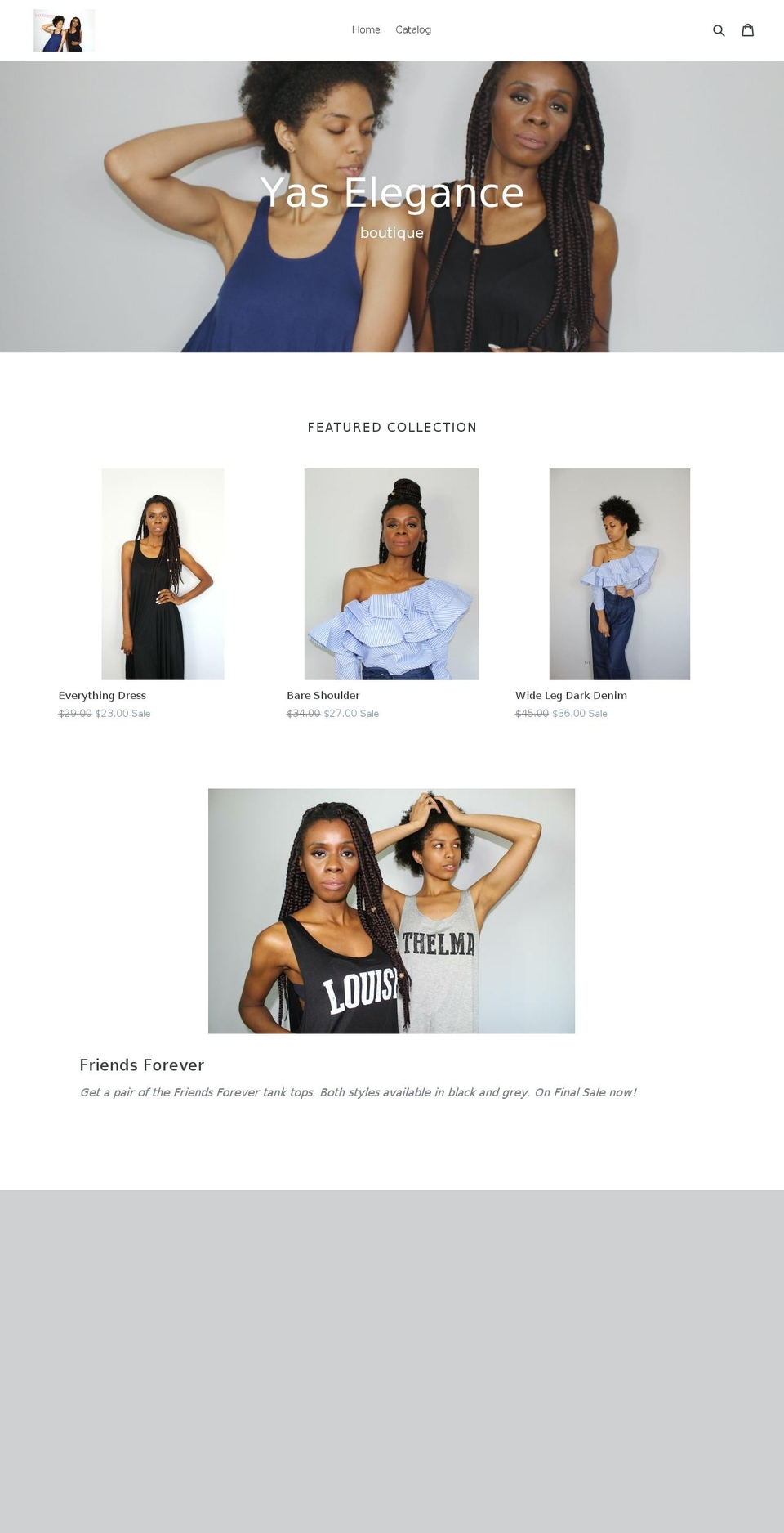 yaselegance.com — Shopify storefront screenshot
