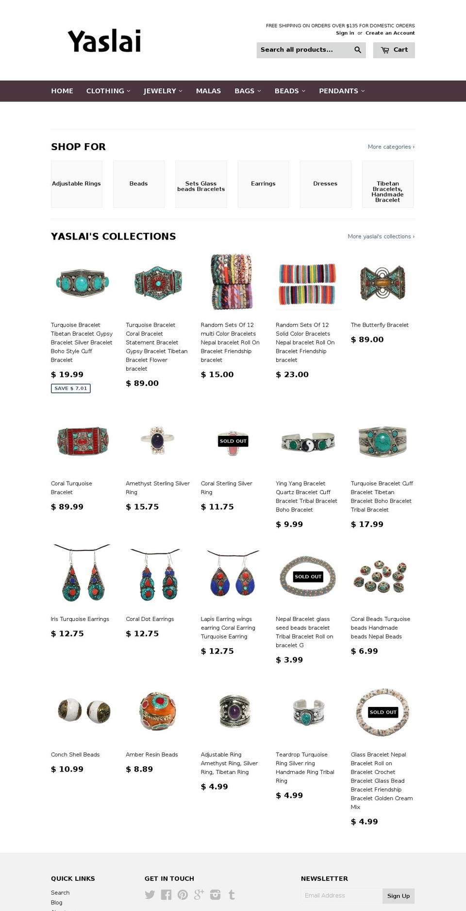 yaslai.com shopify website screenshot