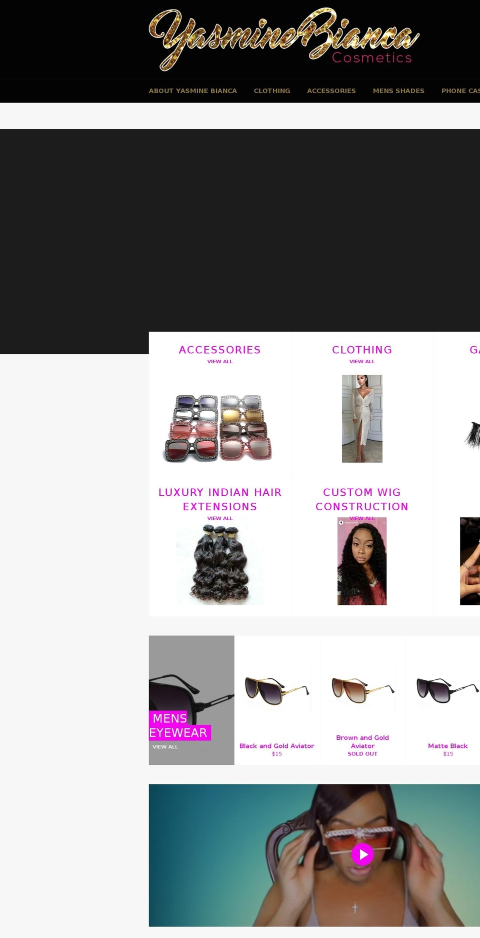 yasminebianca.com — Shopify storefront screenshot