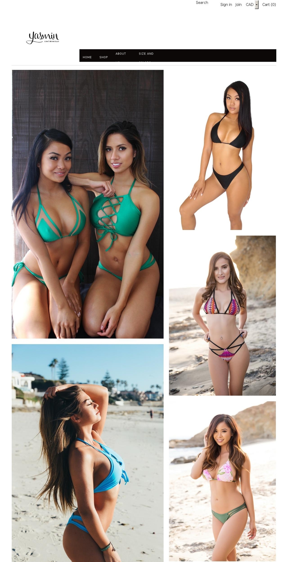 yasminswimwear.com shopify website screenshot