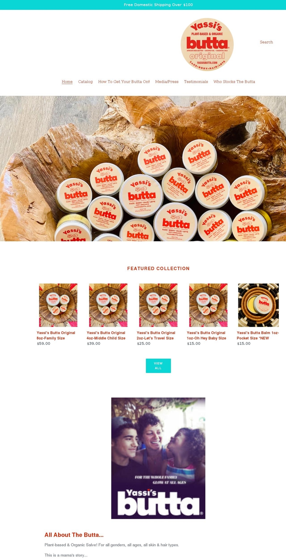 yassisbutta.com shopify website screenshot