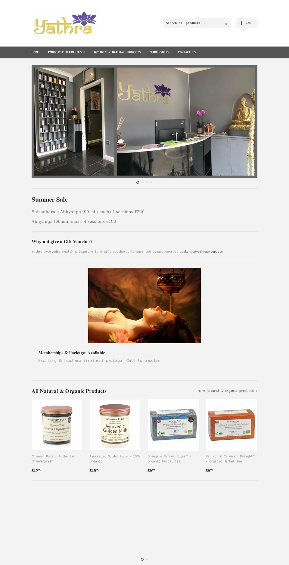 yathragroup.com shopify website screenshot