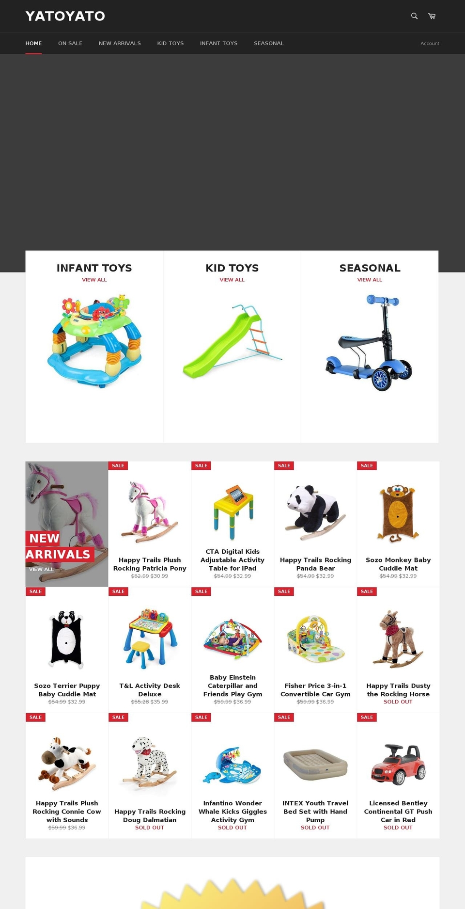 yatostore.com shopify website screenshot