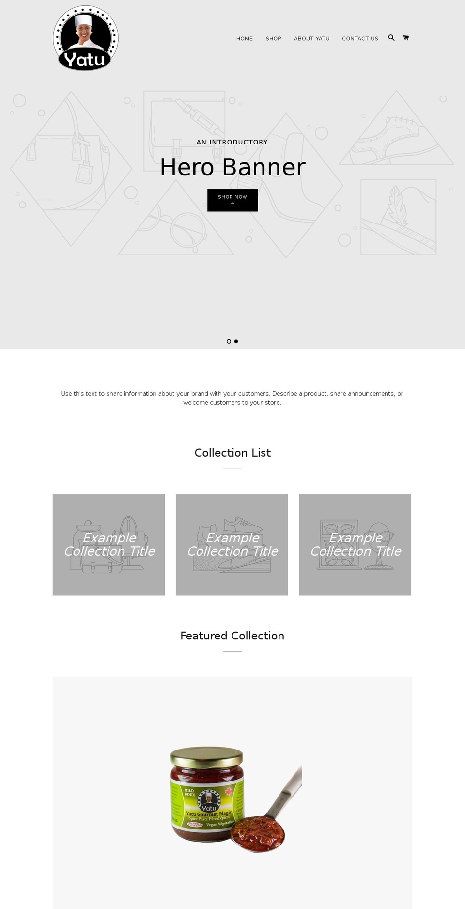 yatufoods.com shopify website screenshot