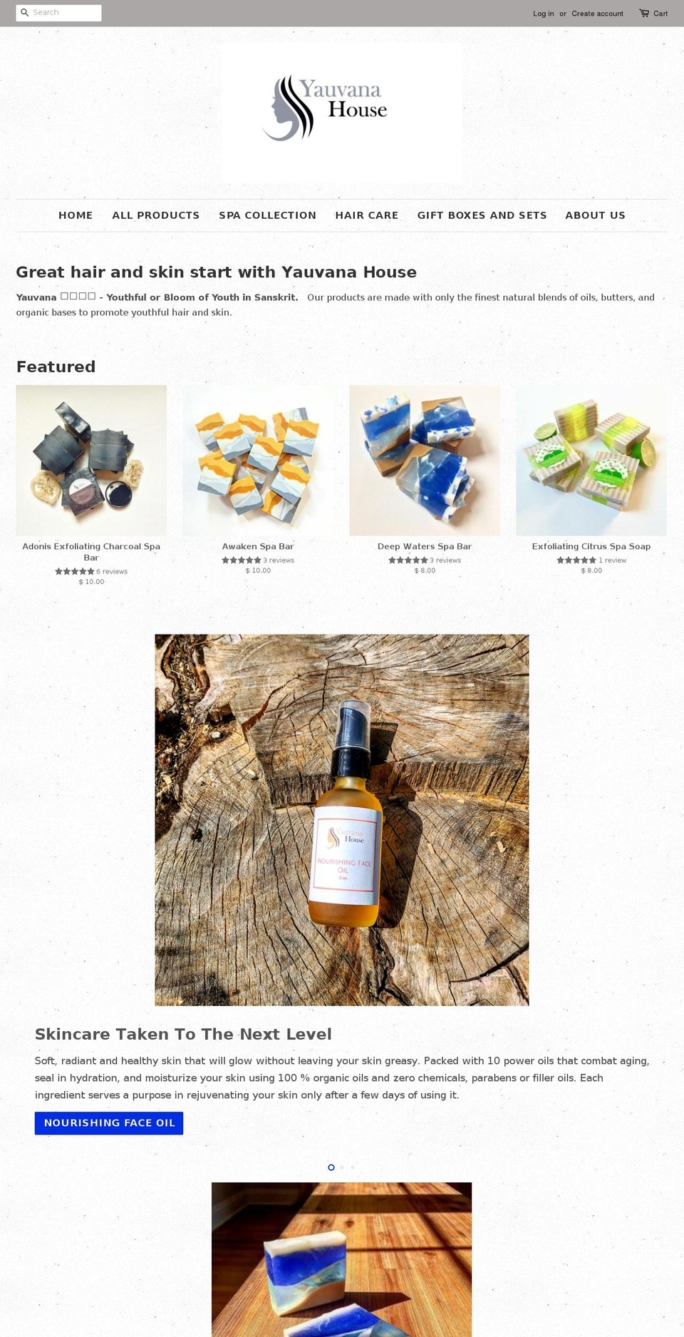 yauvanahouse.com shopify website screenshot