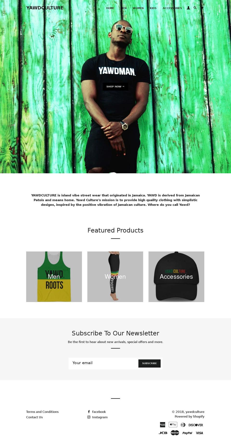 yawdculture.com — Shopify storefront screenshot