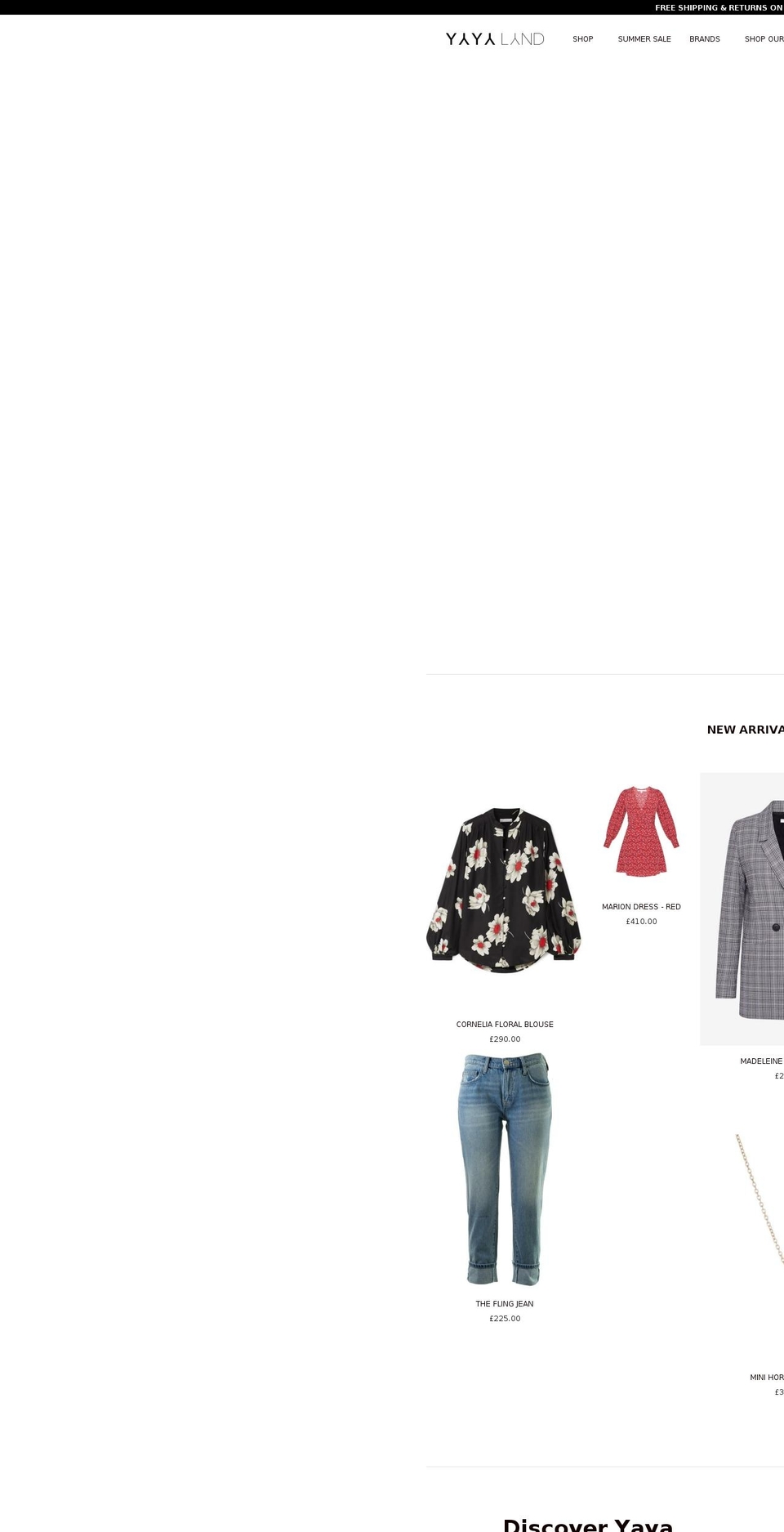 yayaland.com — Shopify storefront screenshot