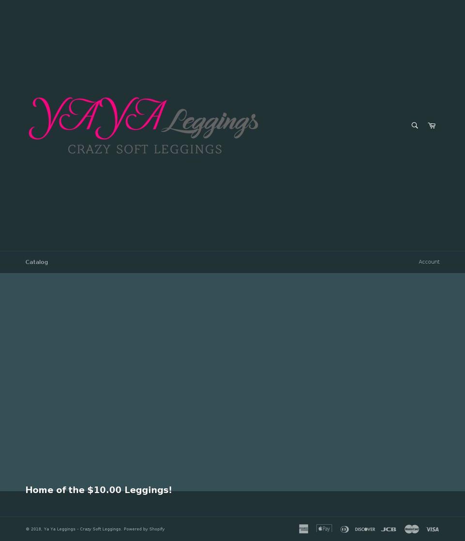 yayaleggings.com — Shopify storefront screenshot