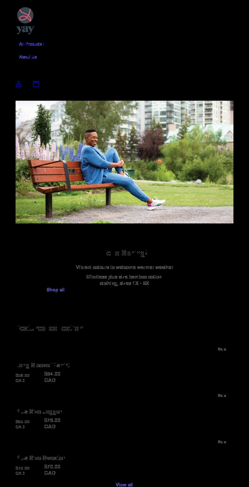 yayapparel.com shopify website screenshot