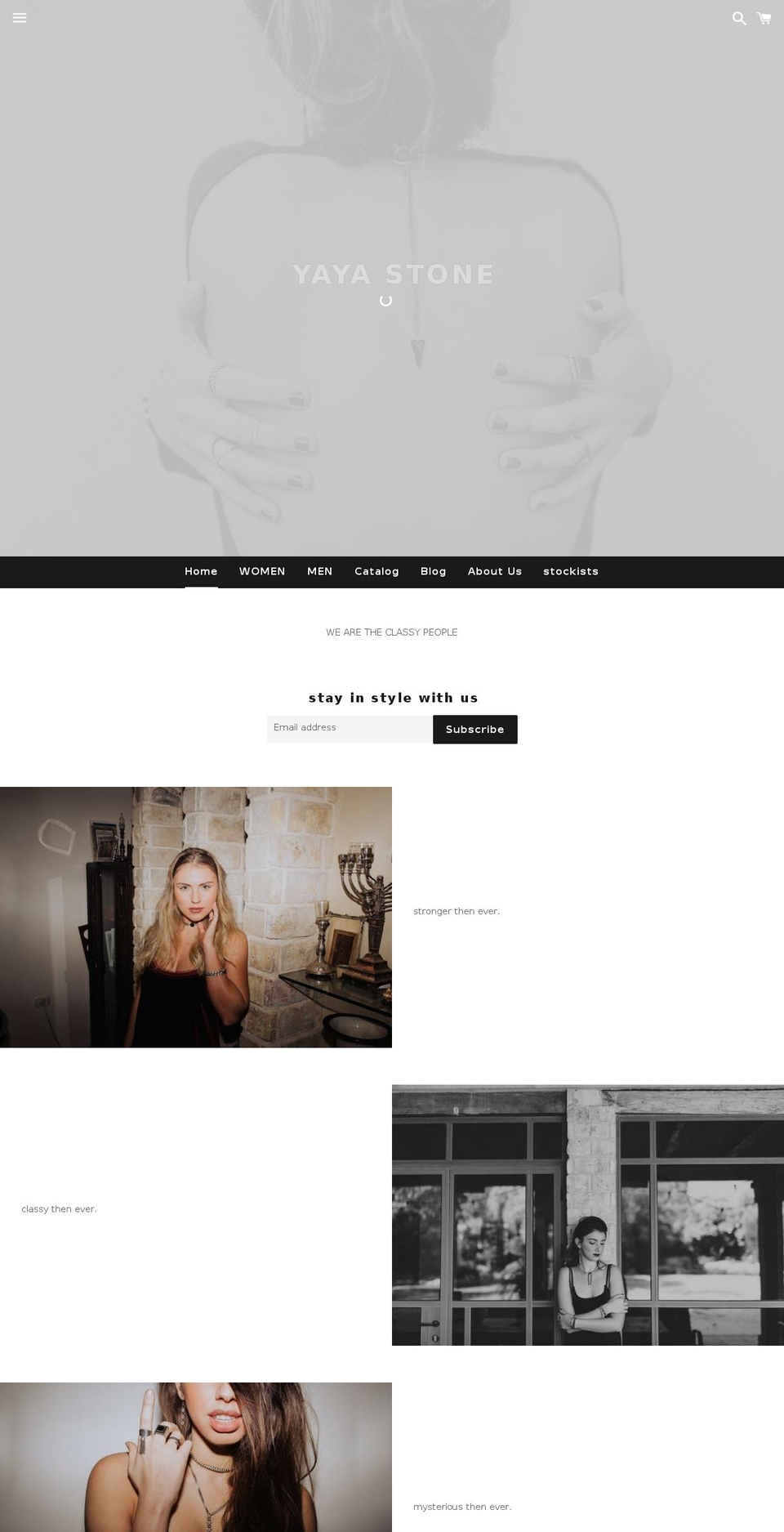 yayastone.com shopify website screenshot