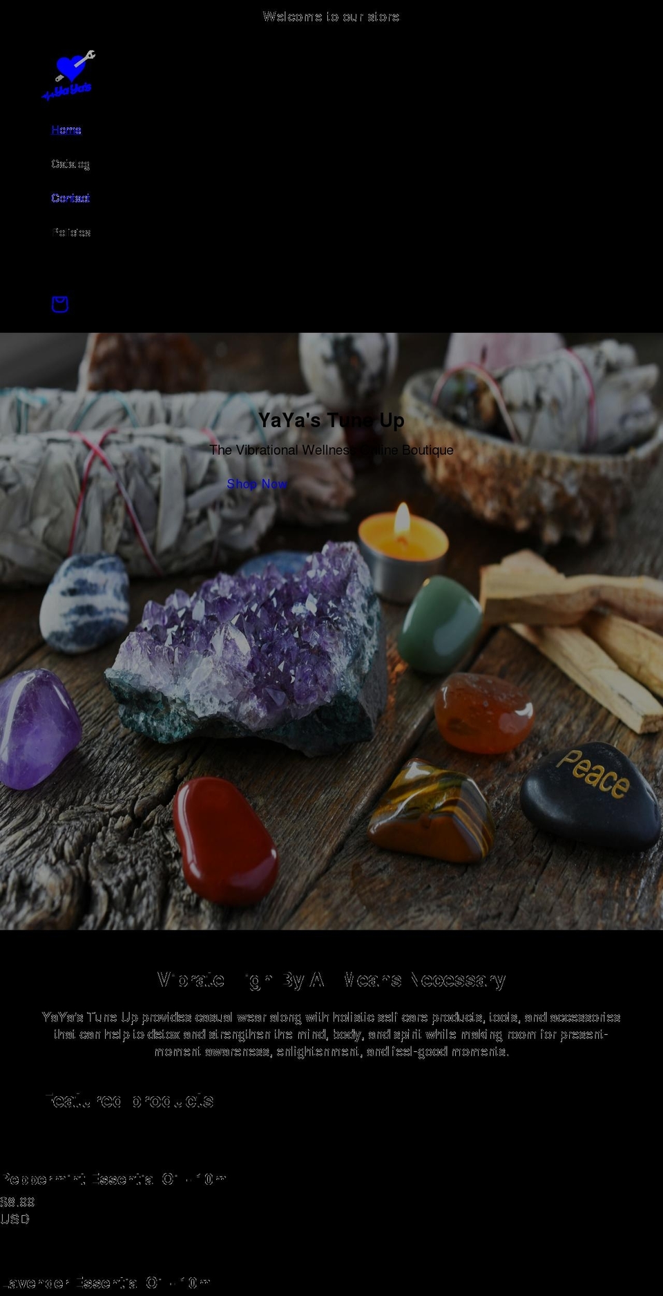 yayastuneup.com shopify website screenshot