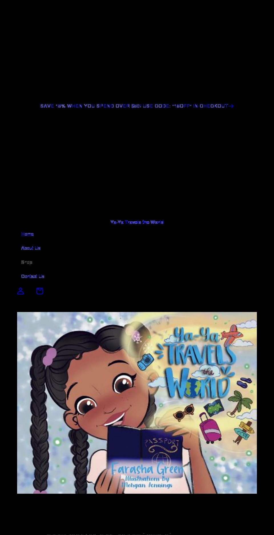 yayatravelstheworld.com shopify website screenshot