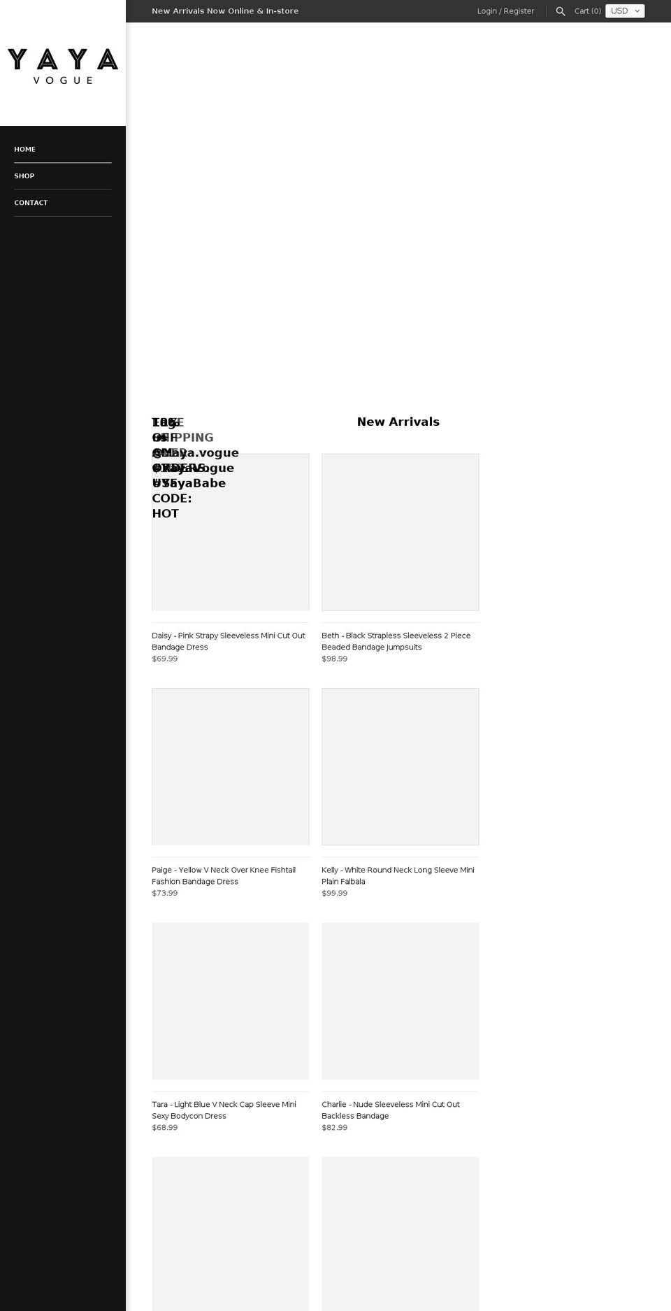 yayavogue.com — Shopify storefront screenshot