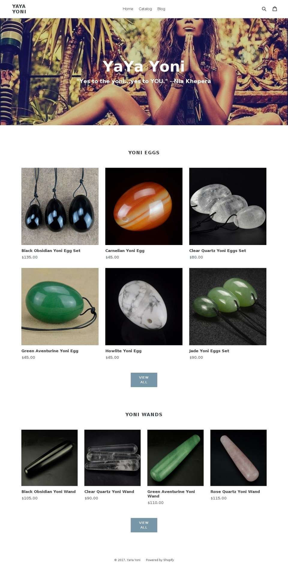 yayayoni.com shopify website screenshot