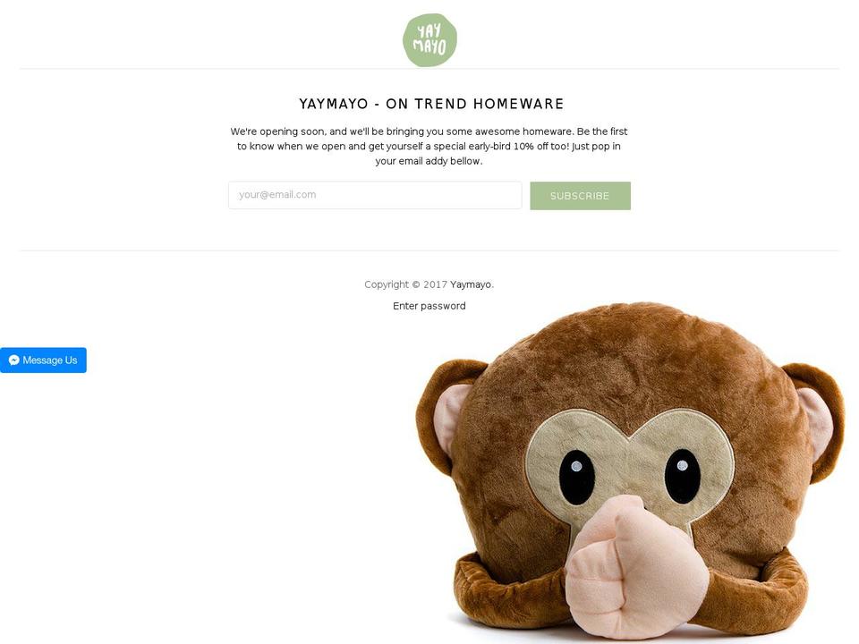 yaymayo.com shopify website screenshot
