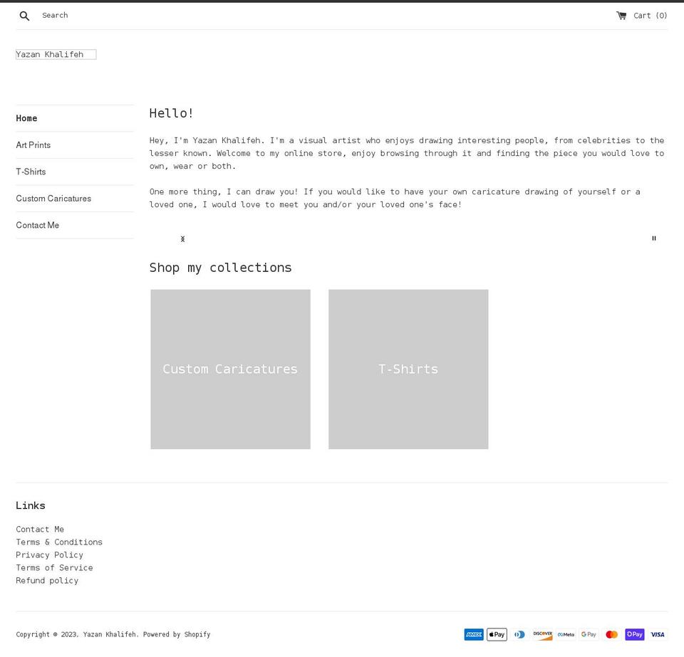 yazkal.com shopify website screenshot
