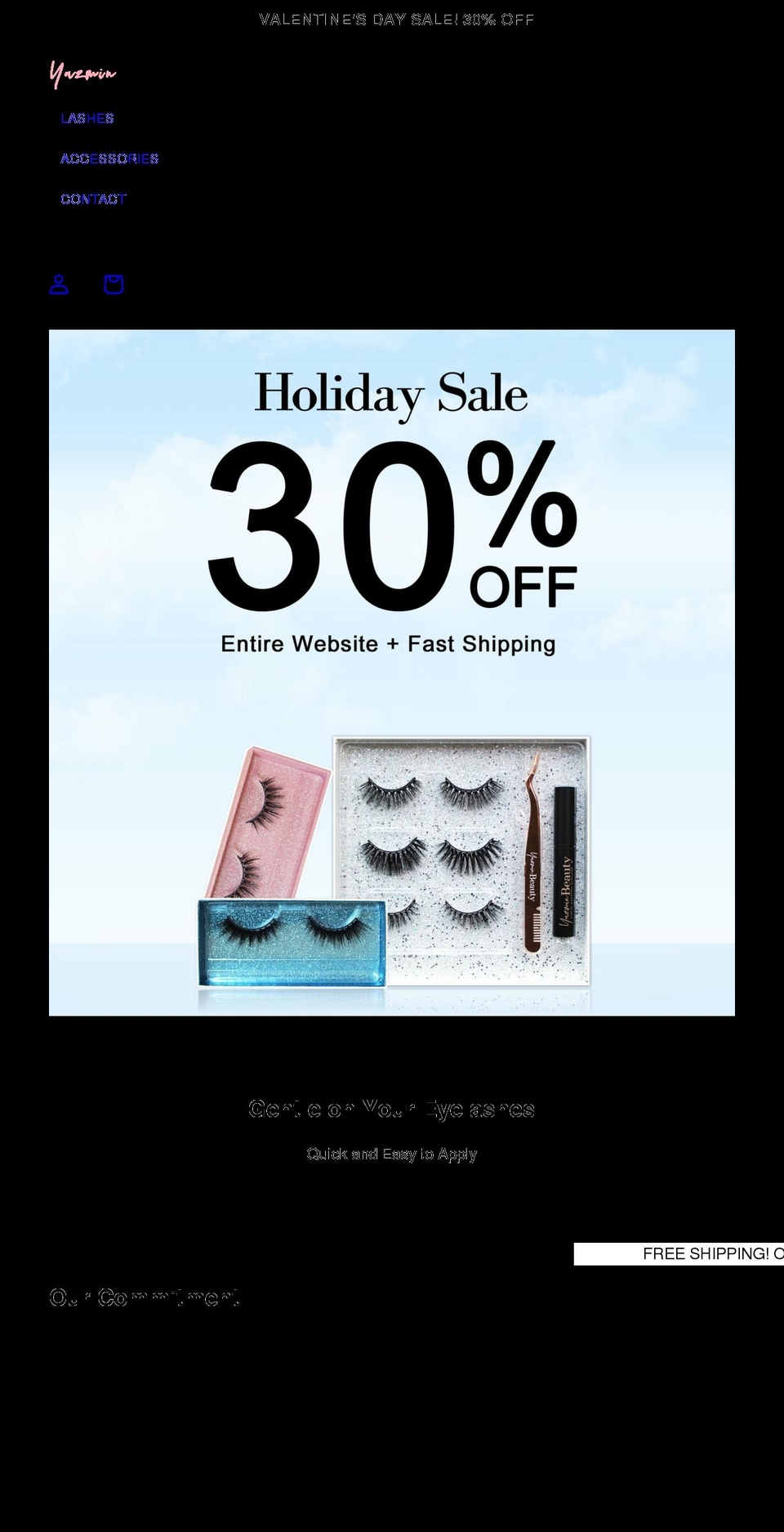 yazminbeauty.com shopify website screenshot