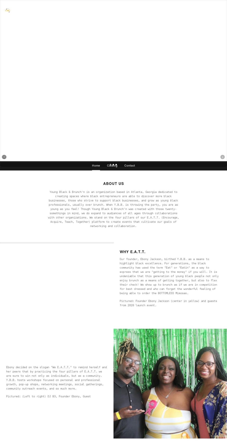 ybbrunchn.com shopify website screenshot