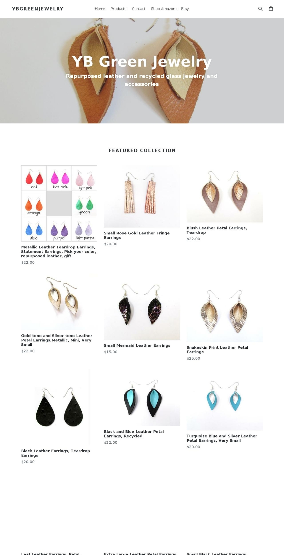 ybgreen.net shopify website screenshot