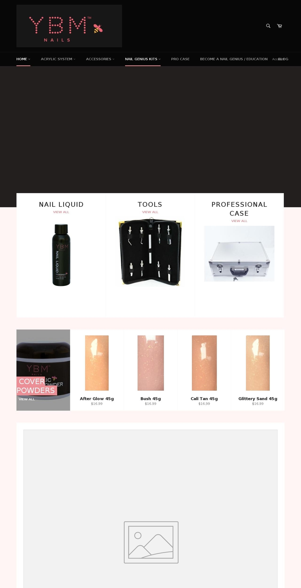 ybmnails.com — Shopify storefront screenshot