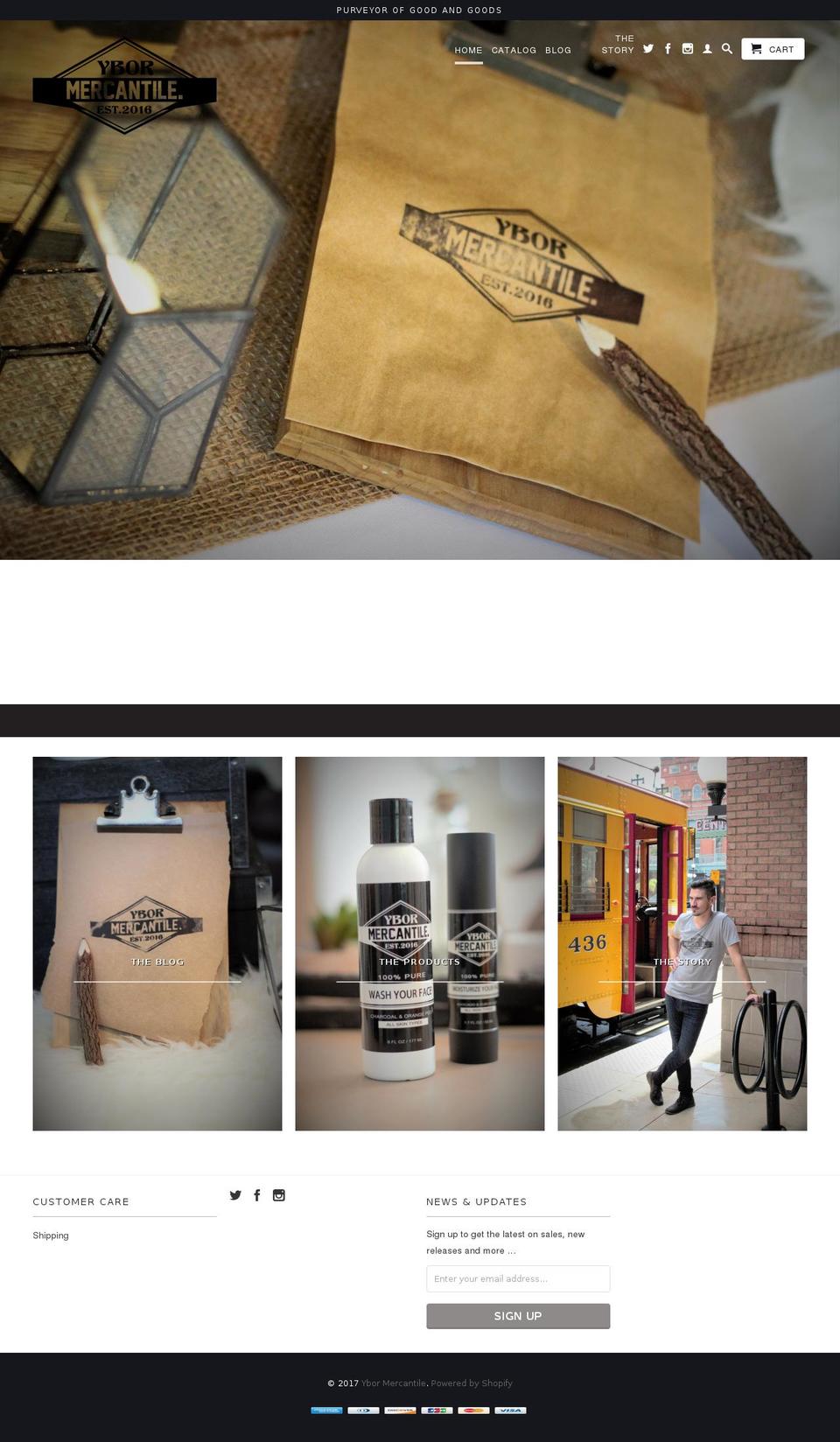 ybormercantile.com shopify website screenshot