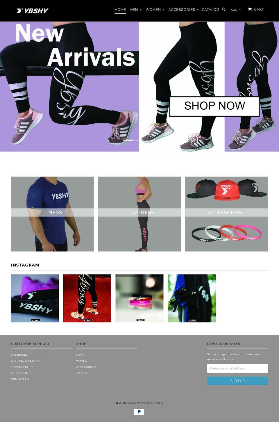 ybshy.com — Shopify storefront screenshot