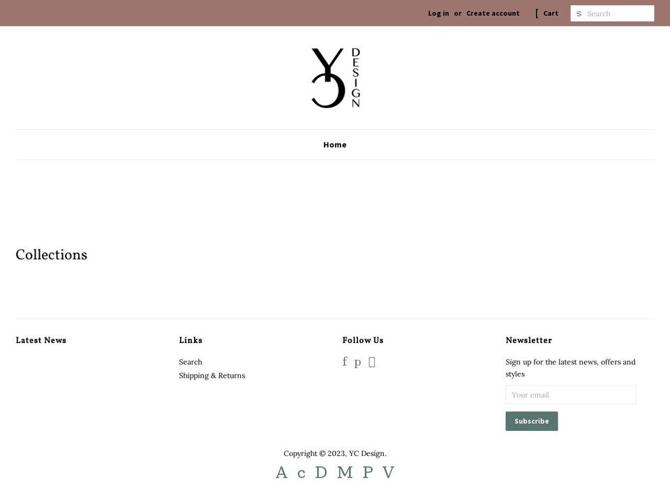 ycdesignshop.com shopify website screenshot