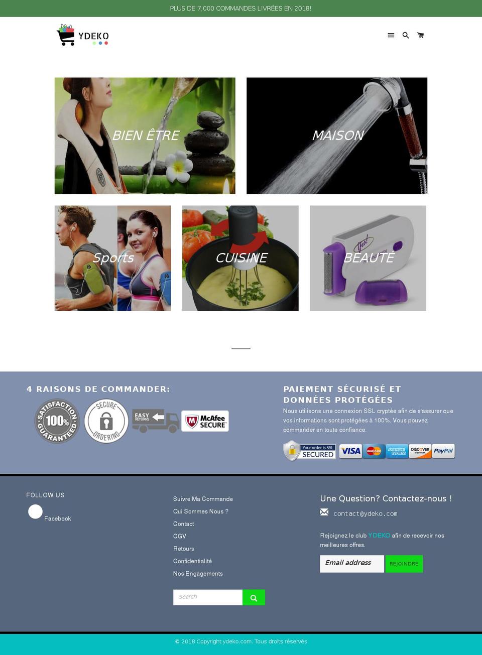 ydeko.com shopify website screenshot