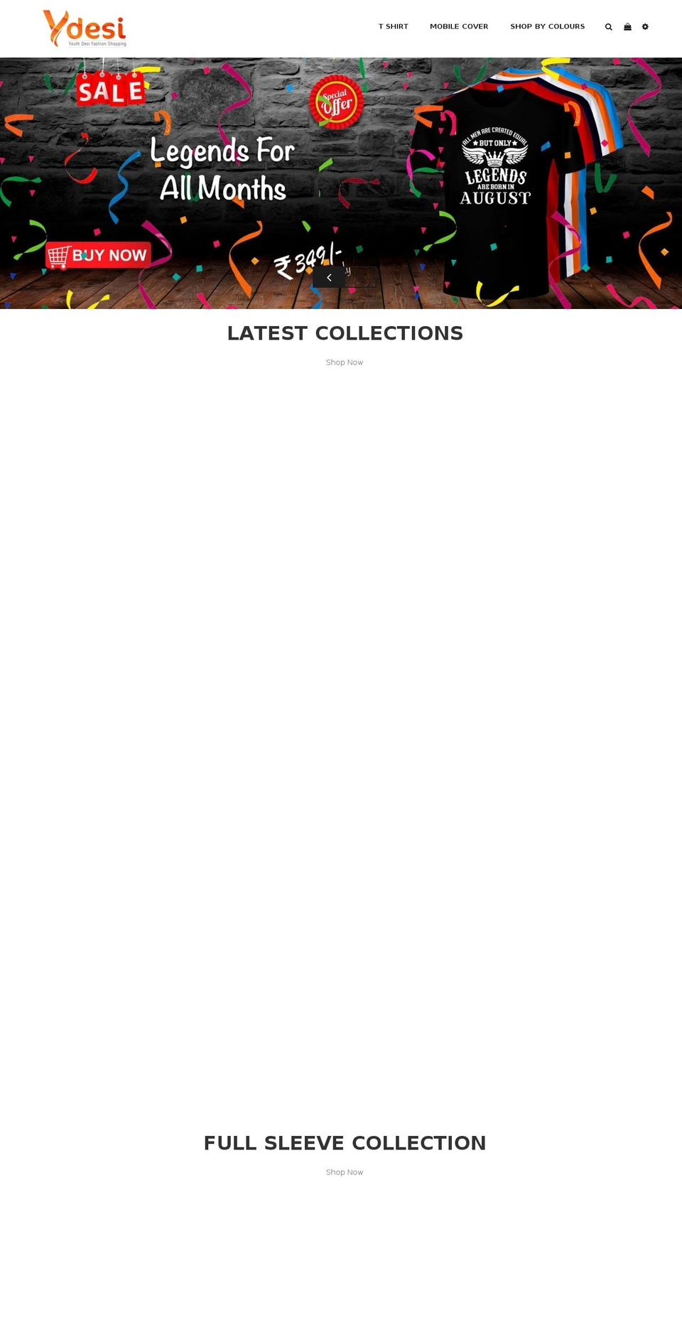 ydesi.com — Shopify storefront screenshot