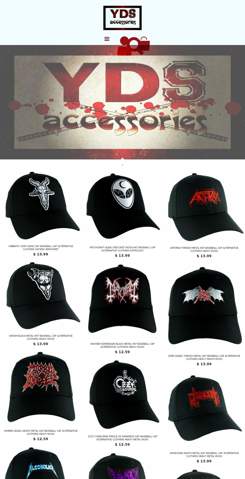 ydsaccessories.com shopify website screenshot