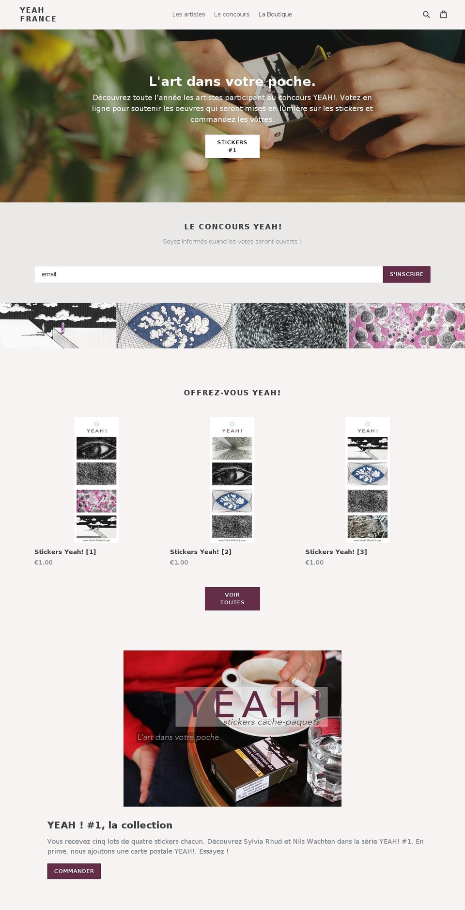 yeah-france.com — Shopify storefront screenshot