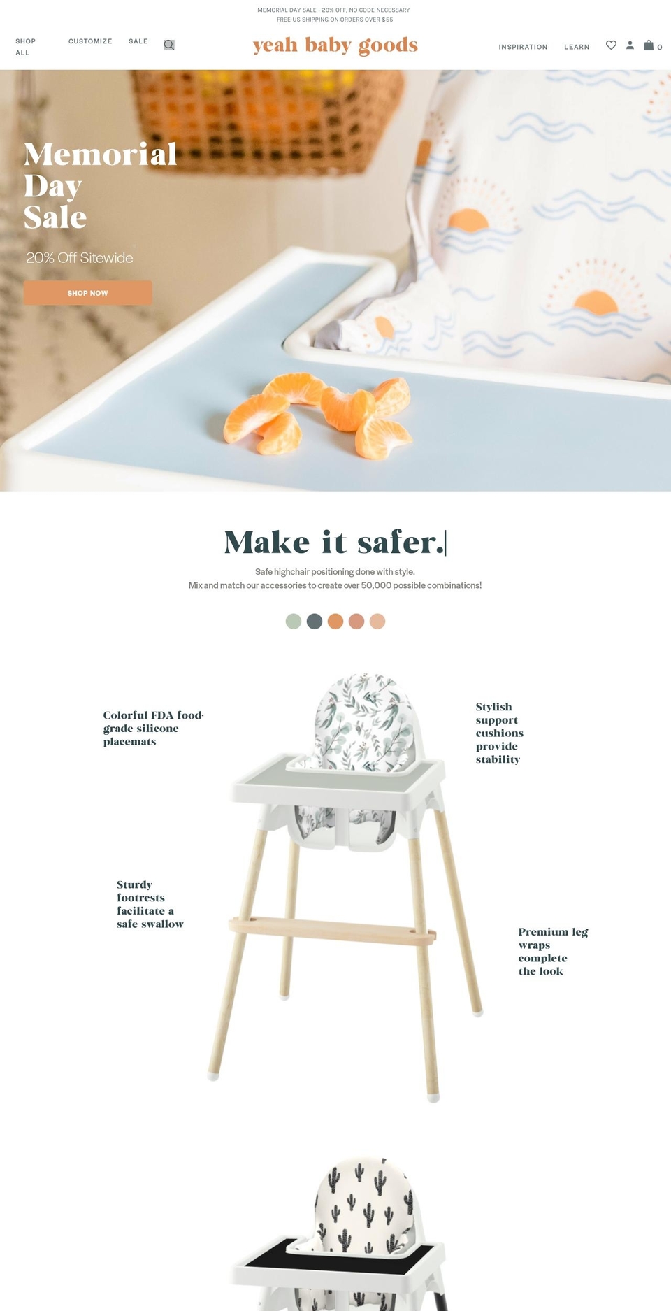 yeahbabygoods.com shopify website screenshot