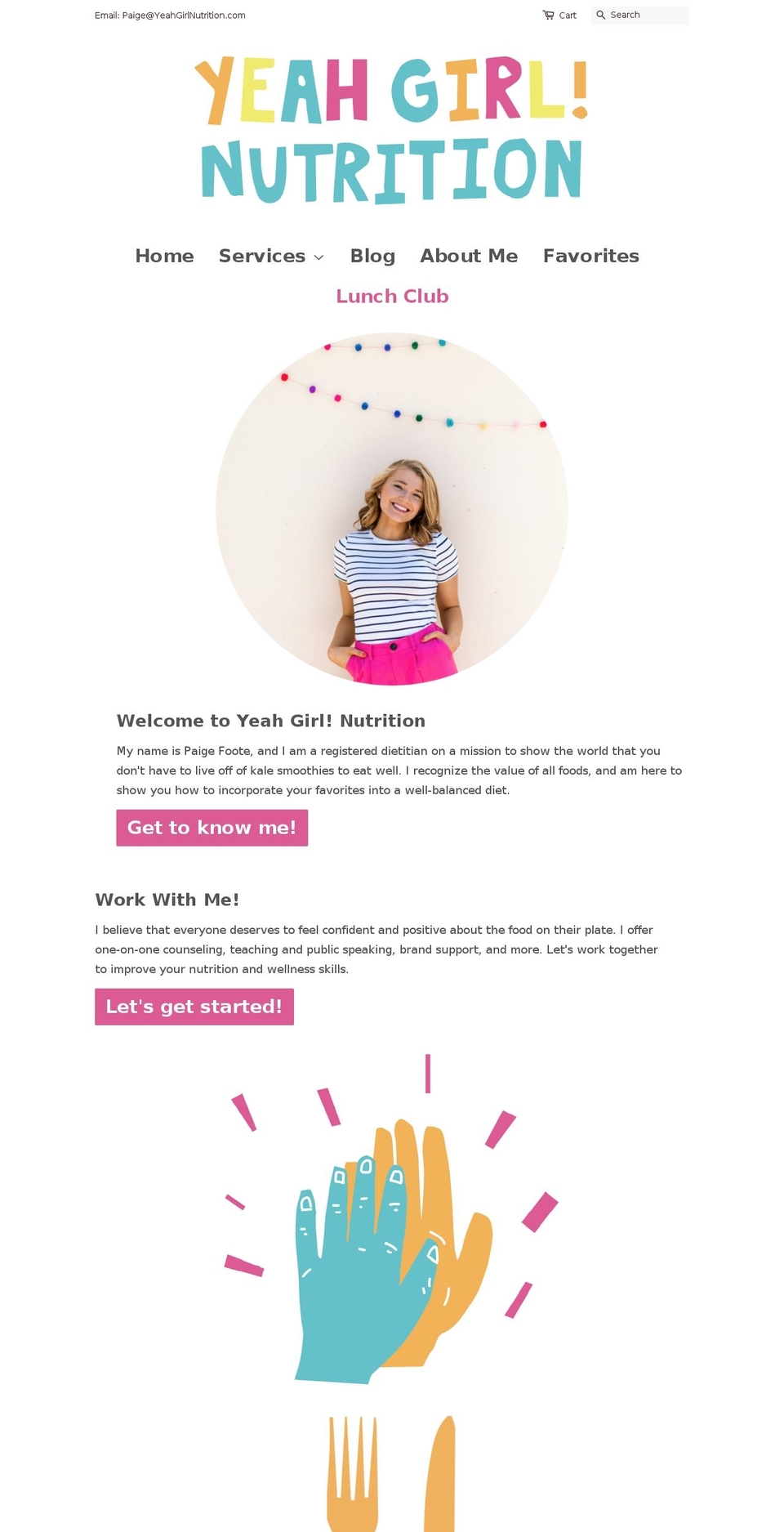 yeahgirlnutrition.com shopify website screenshot
