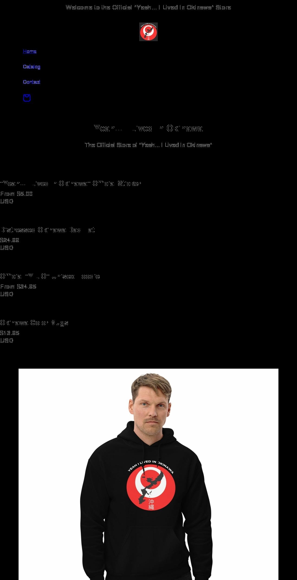 yeahilivedinokinawa.com shopify website screenshot