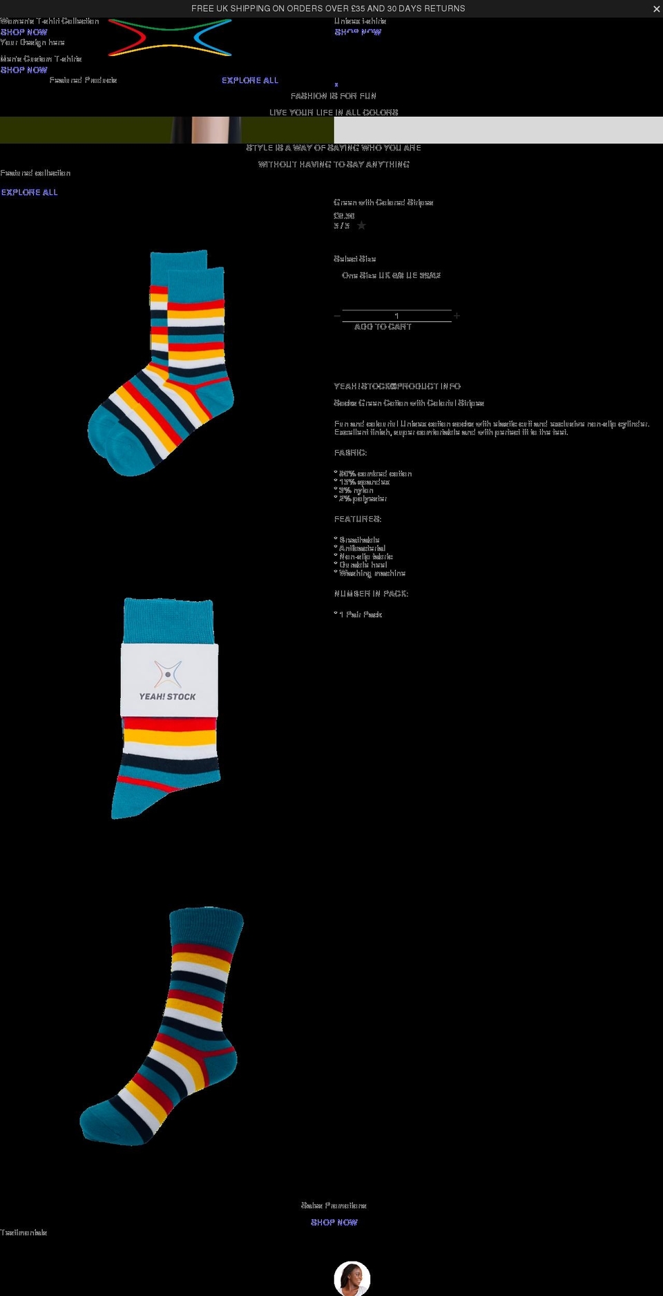 yeahstock.com shopify website screenshot