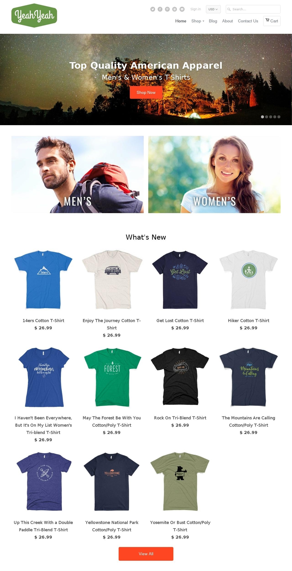 yeahyeahclothing.com shopify website screenshot