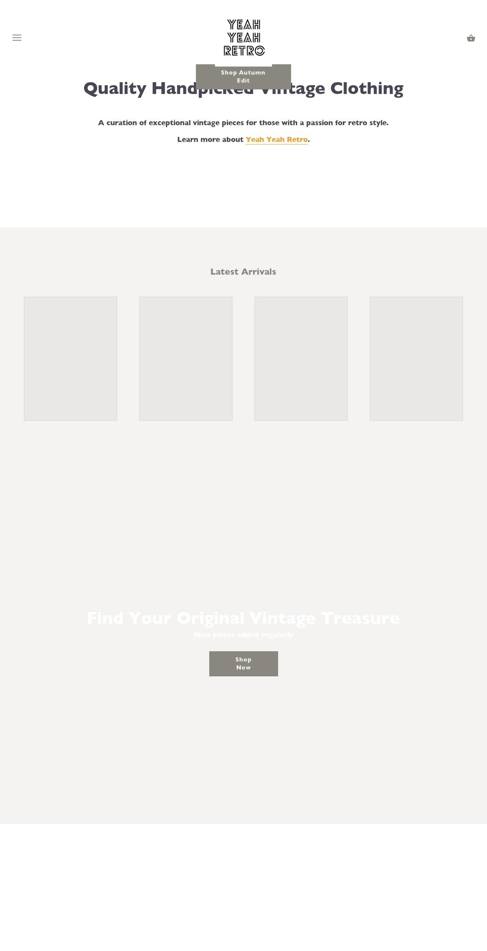 yeahyeahretro.com shopify website screenshot