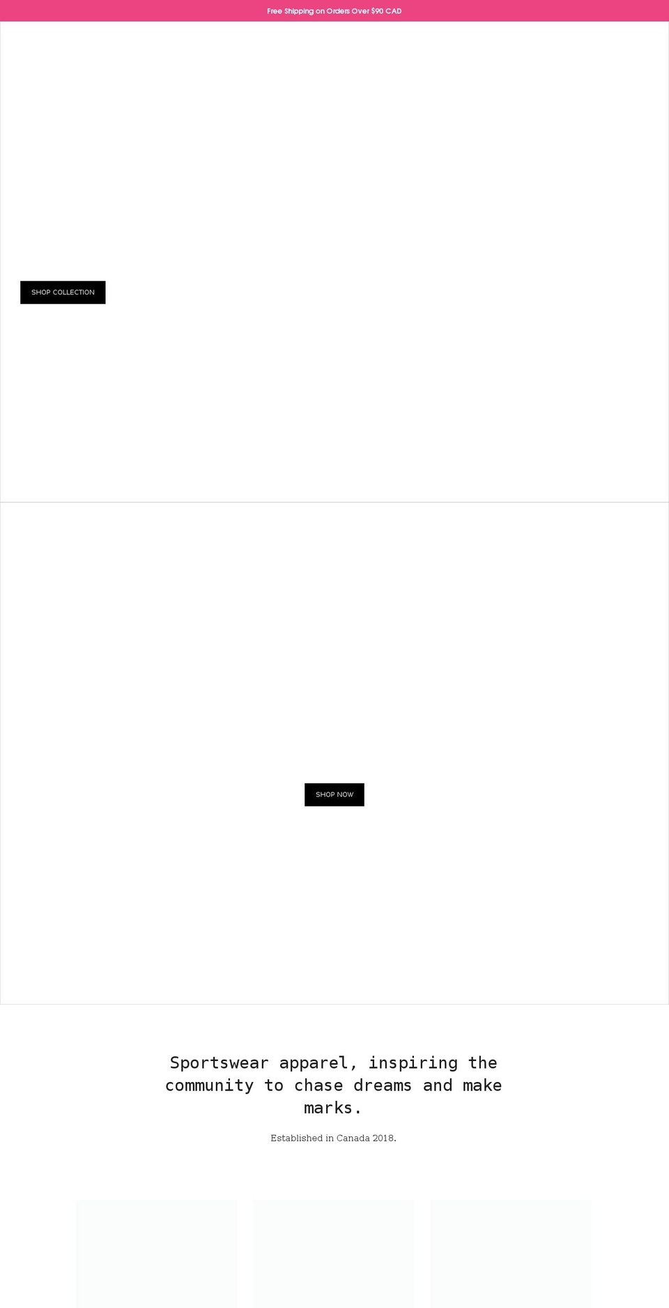 year1sportswear.com — Shopify storefront screenshot