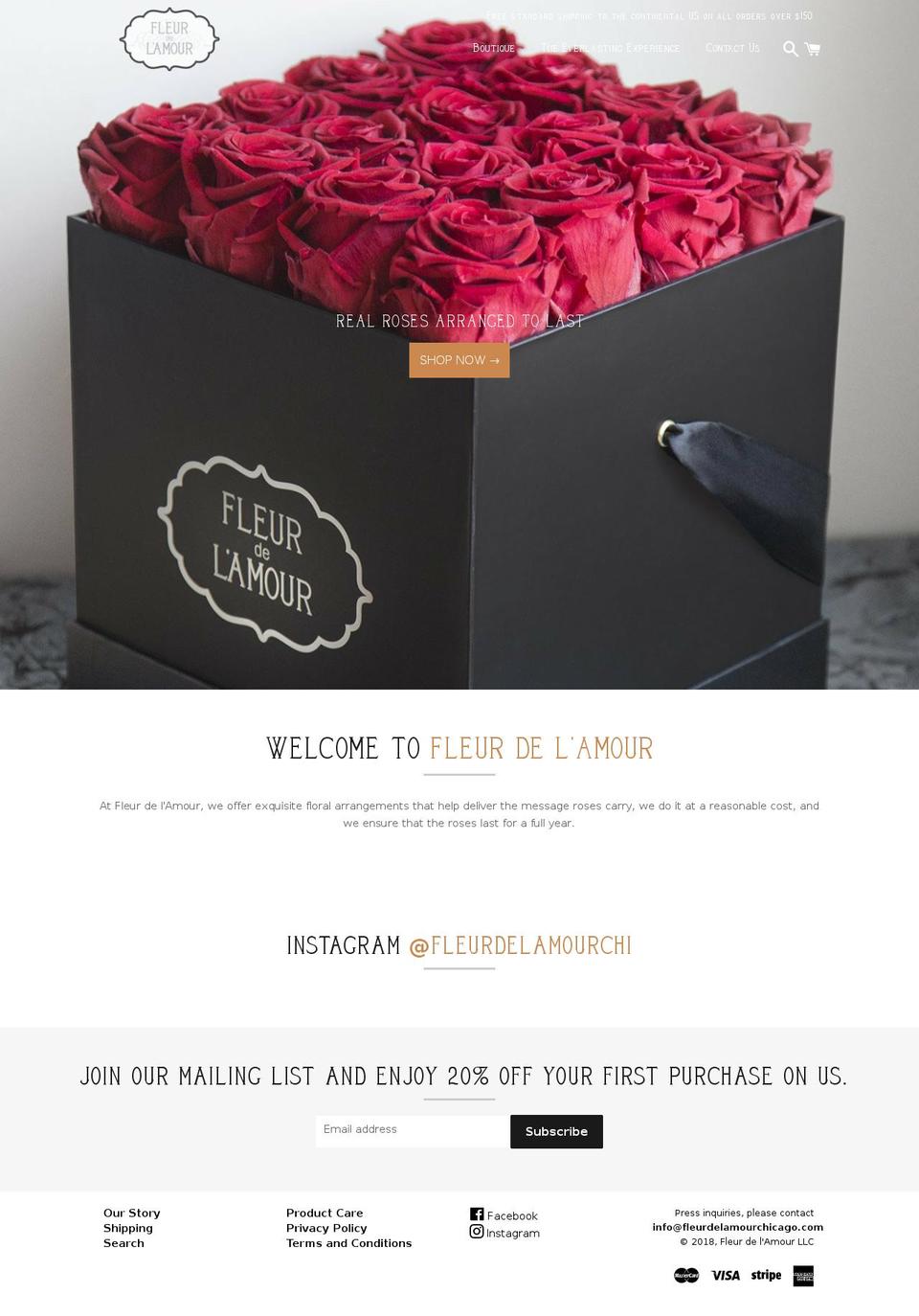 yearlongroses.com — Shopify storefront screenshot