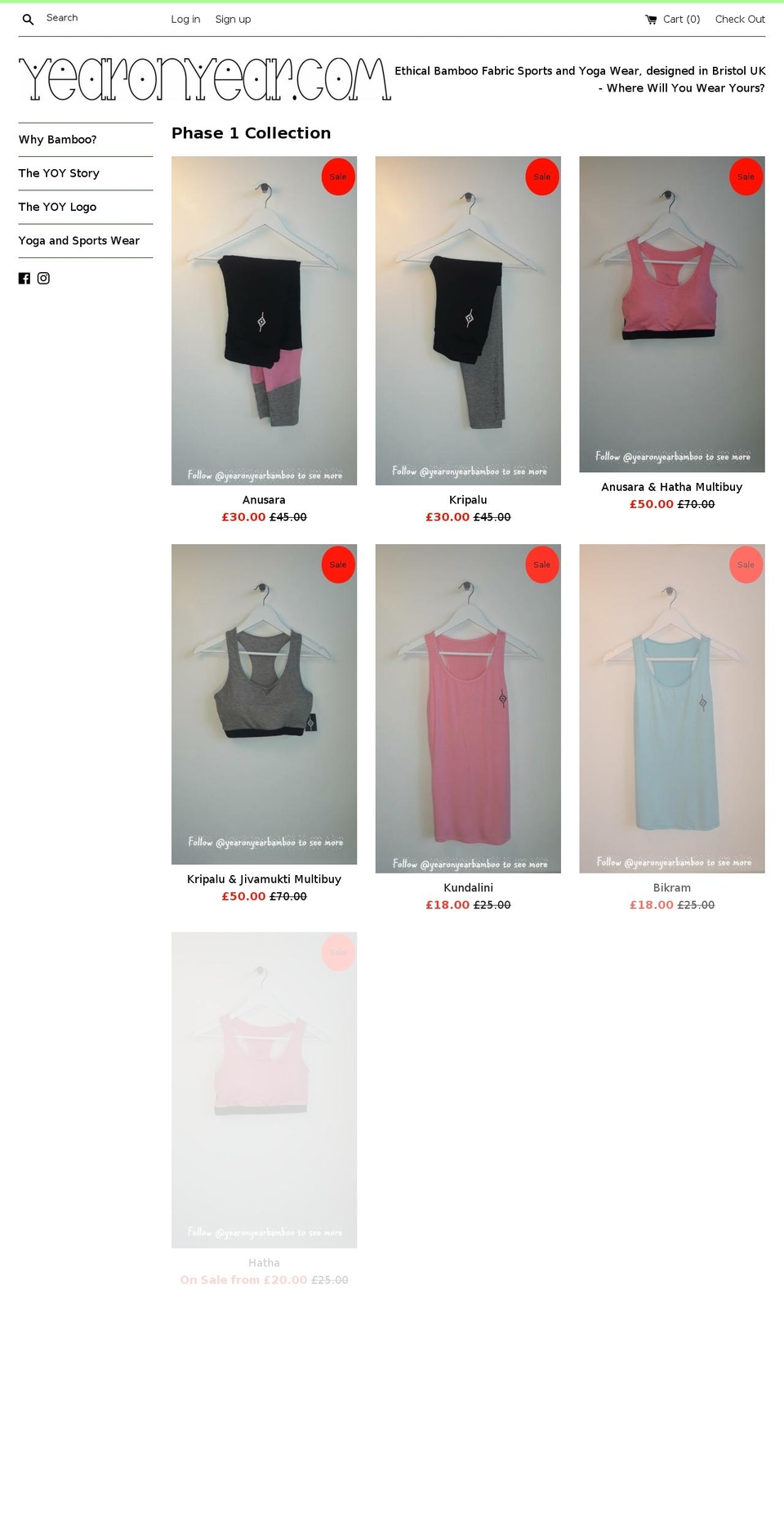 yearonyear.com — Shopify storefront screenshot