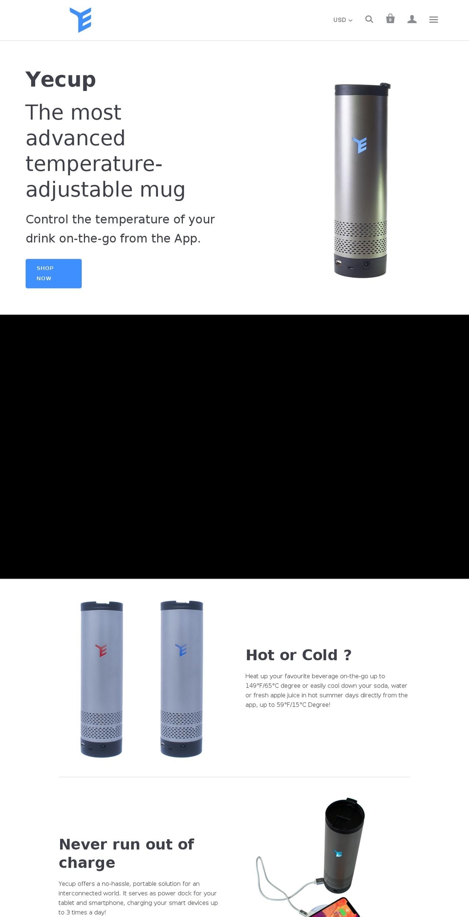 yecup.net shopify website screenshot