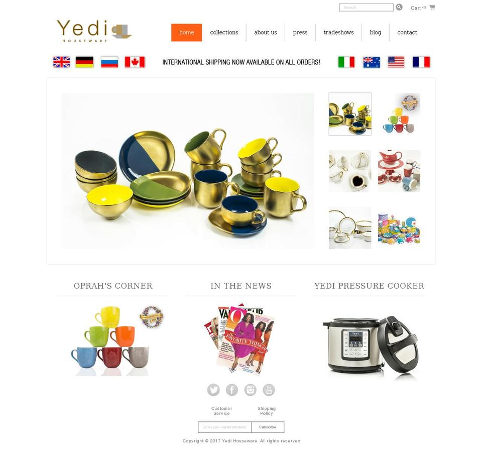 yedihouseware.com shopify website screenshot