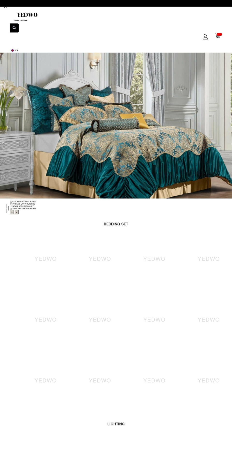 yedwo.com shopify website screenshot