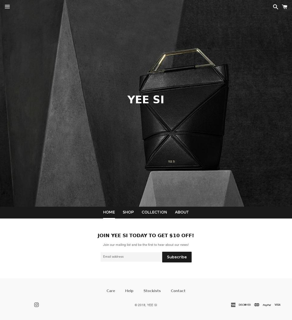 yee-si.com — Shopify storefront screenshot