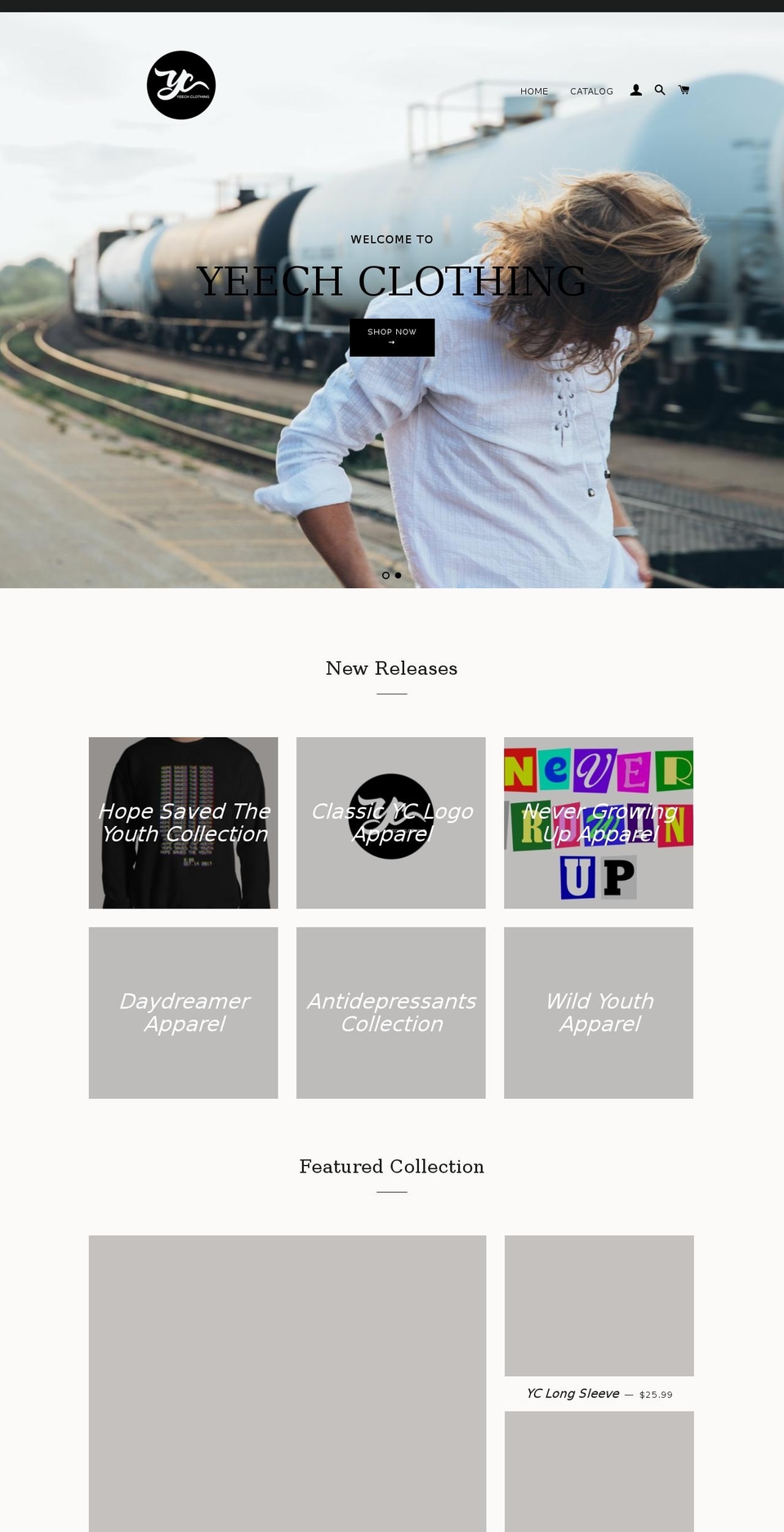 yeechclothing.com — Shopify storefront screenshot