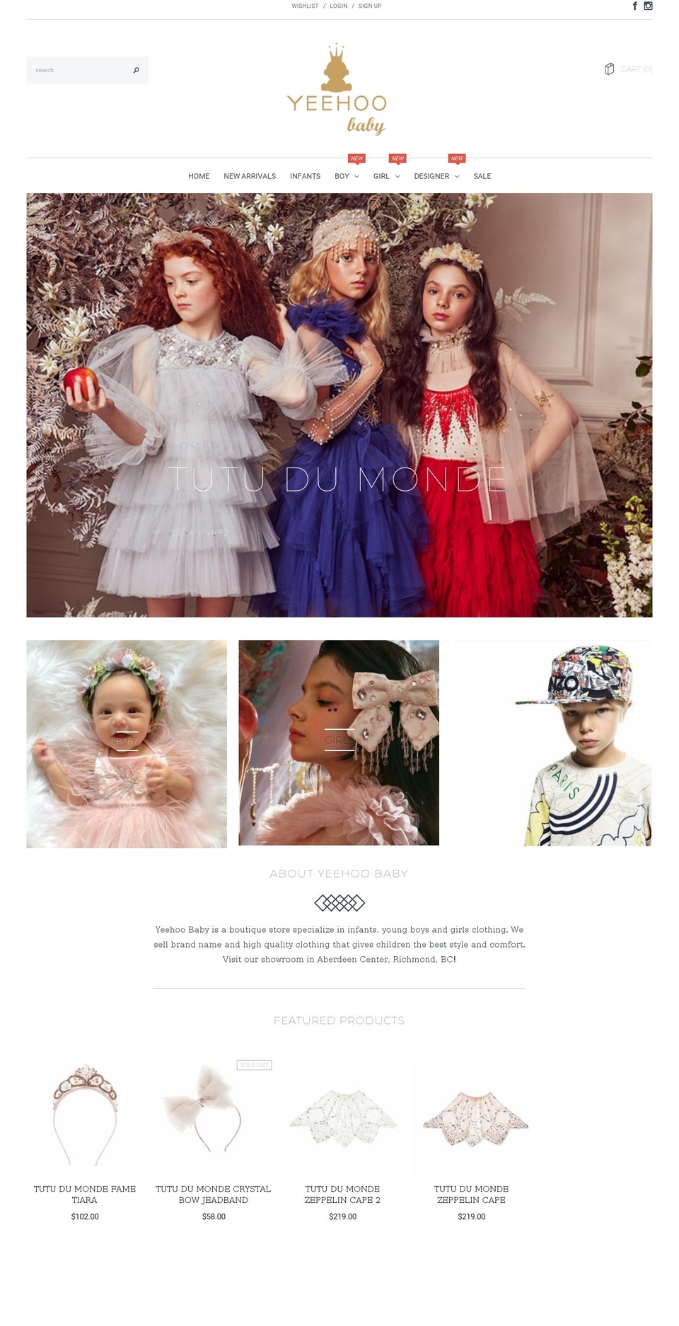 yeehoobaby.com shopify website screenshot