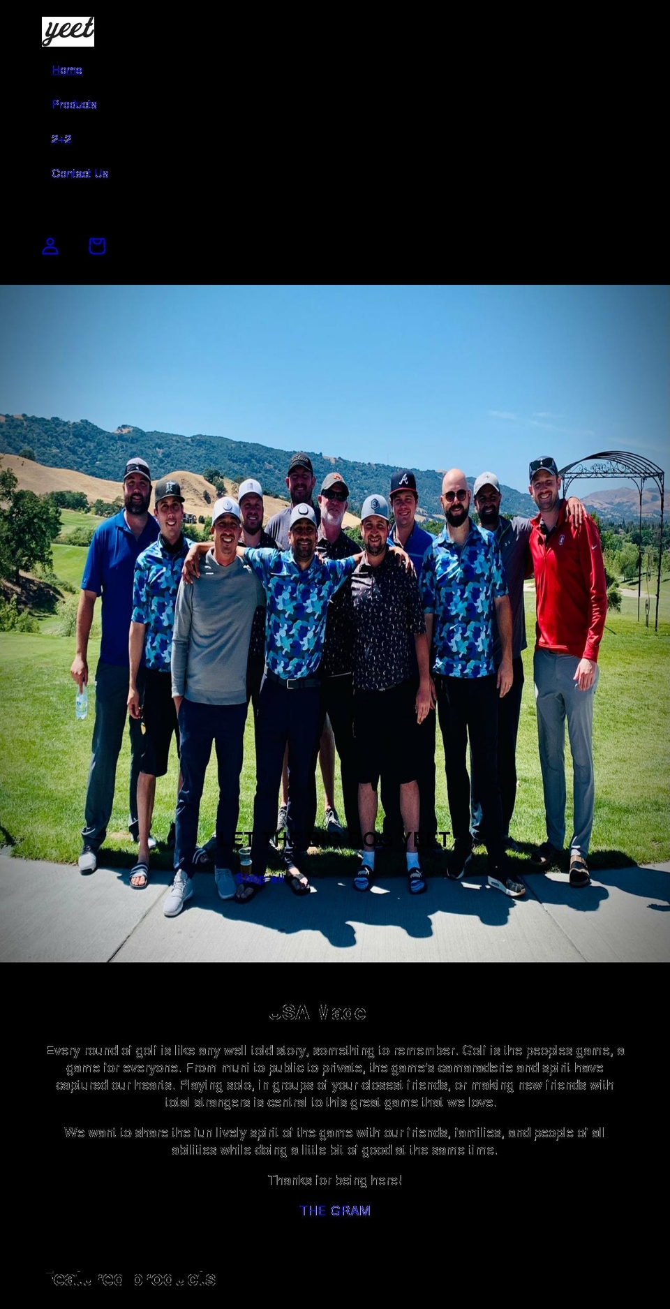 yeetgolf.com shopify website screenshot